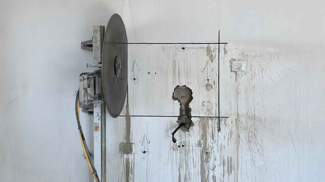 ניסור בטון בלהב יהלום