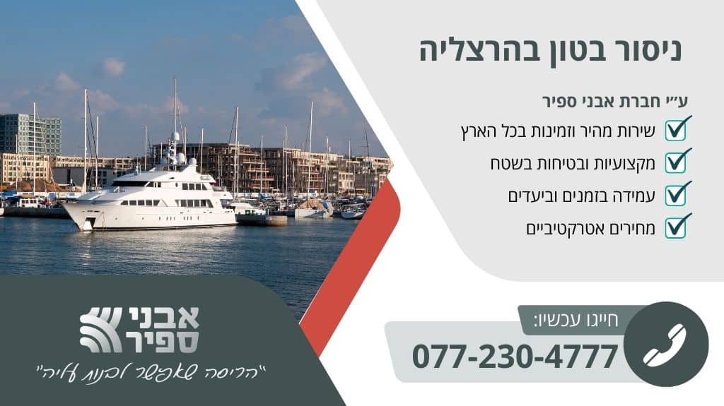 ניסור בטון בהרצליה
