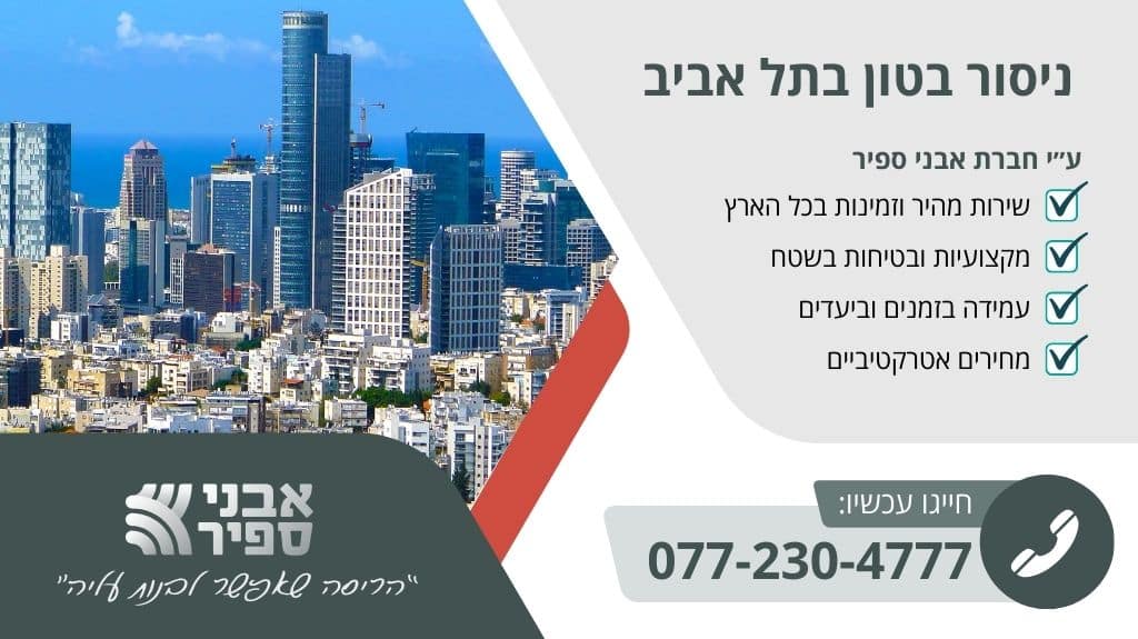 ניסור בטון בתל אביב