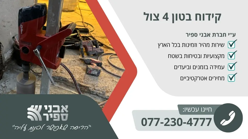 באנר קידוח בטון 4 צול