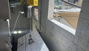ניסור לפתיחת חלון בקיר בטון